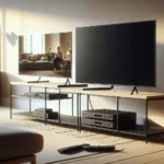 Duas smart TVs de 32 polegadas AOC com Roku em sala de estar moderna e elegante